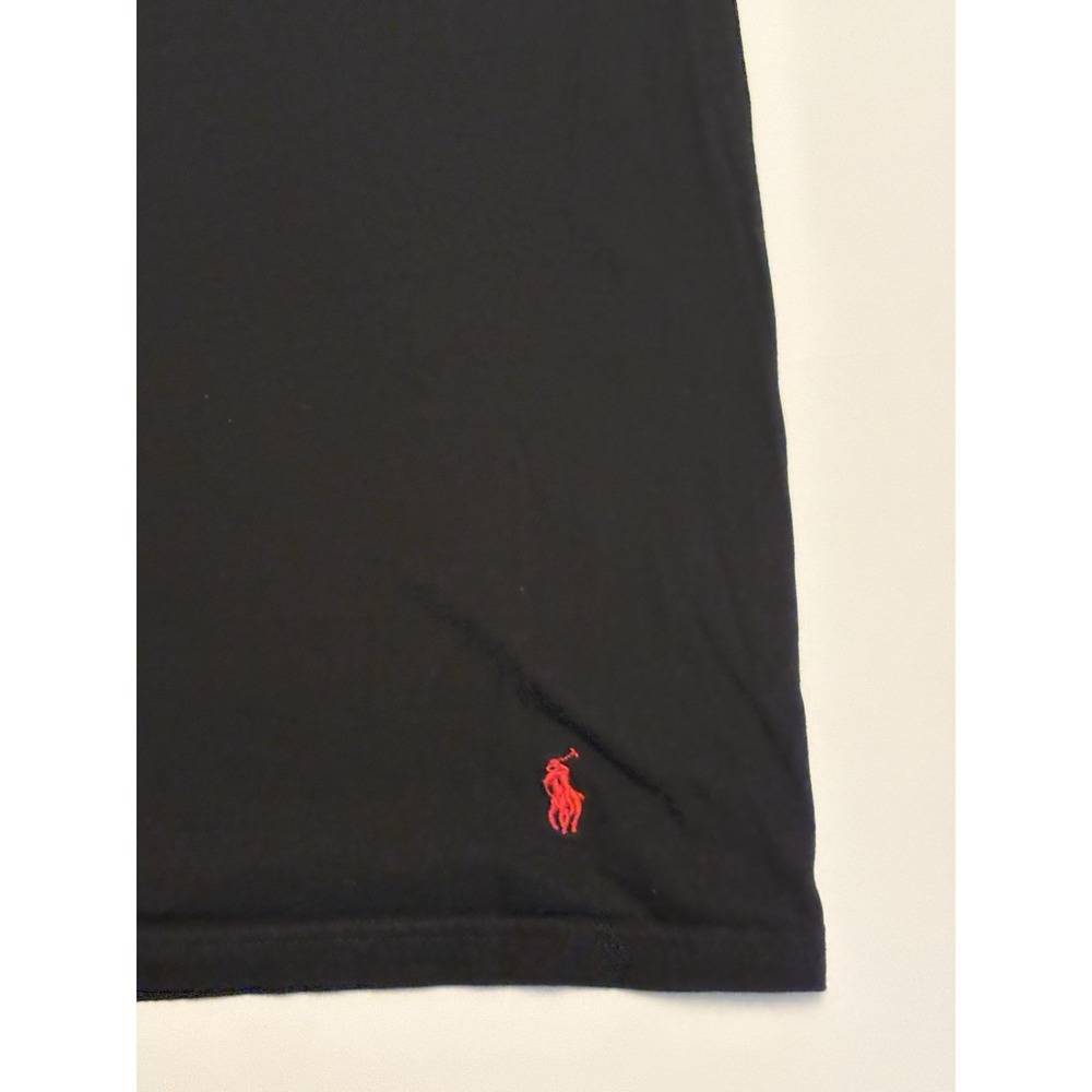 Polo Ralph Lauren Men's Black Crewneck T-Shirt Size M Classic Fit Red Pony Logo - Picture 2 of 6